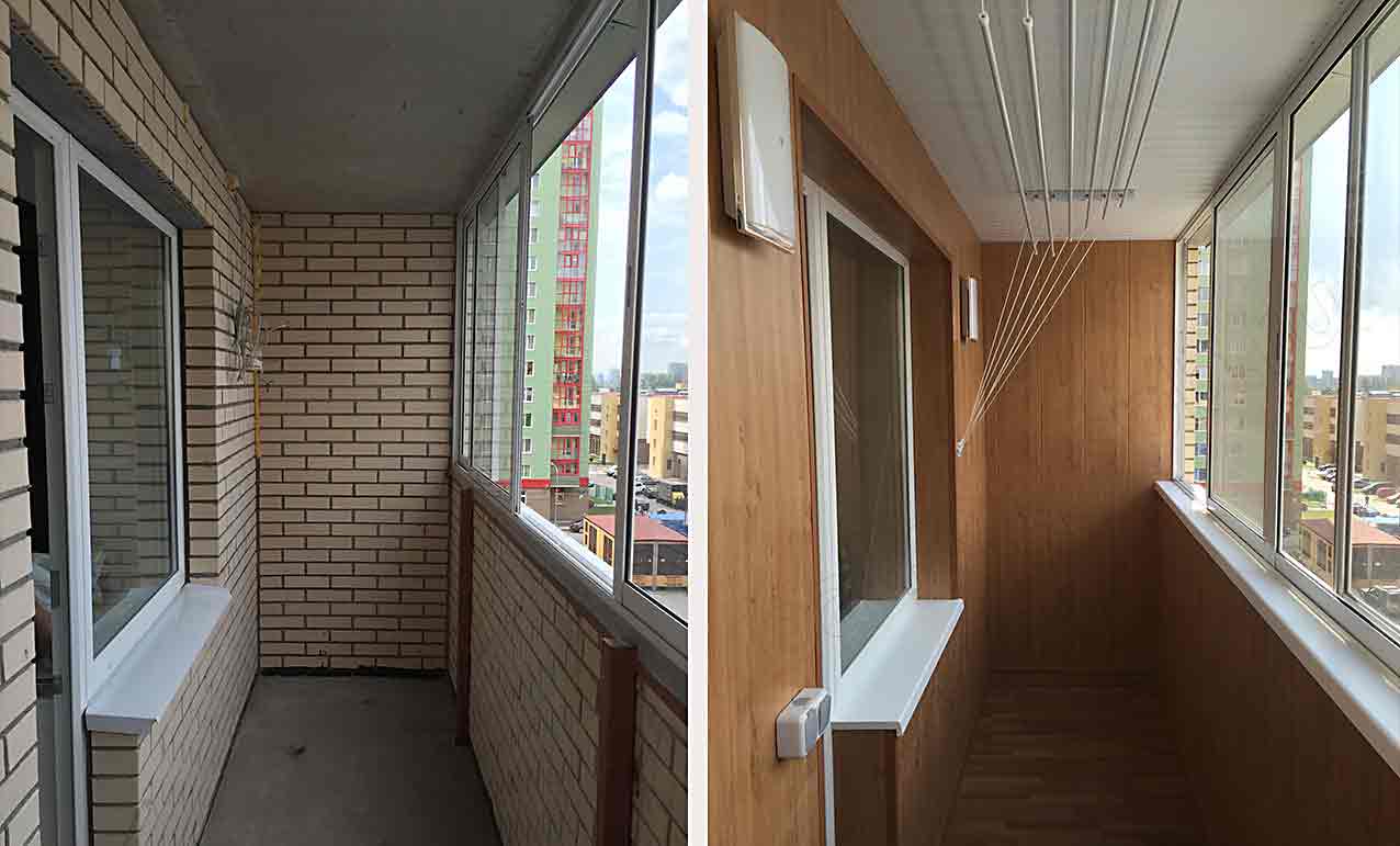 Отделка балкона и лоджии стеновыми панелями