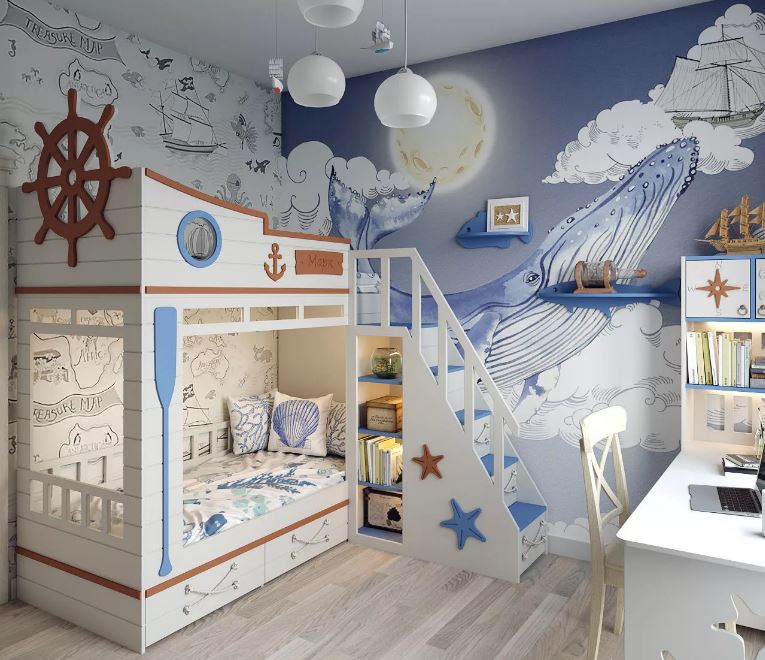 Детская комната для мальчика: Морские Странствия