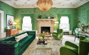 зеленый цвет в интерьере квартир